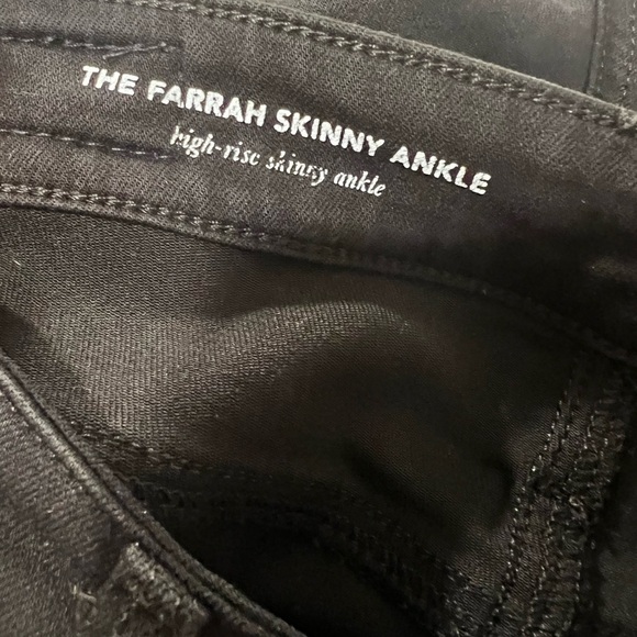 AG ADRIANO GOLDSCHMIED The Farrah High Rise Skinny Ankle Black Sz 25 - Picture 5 of 7